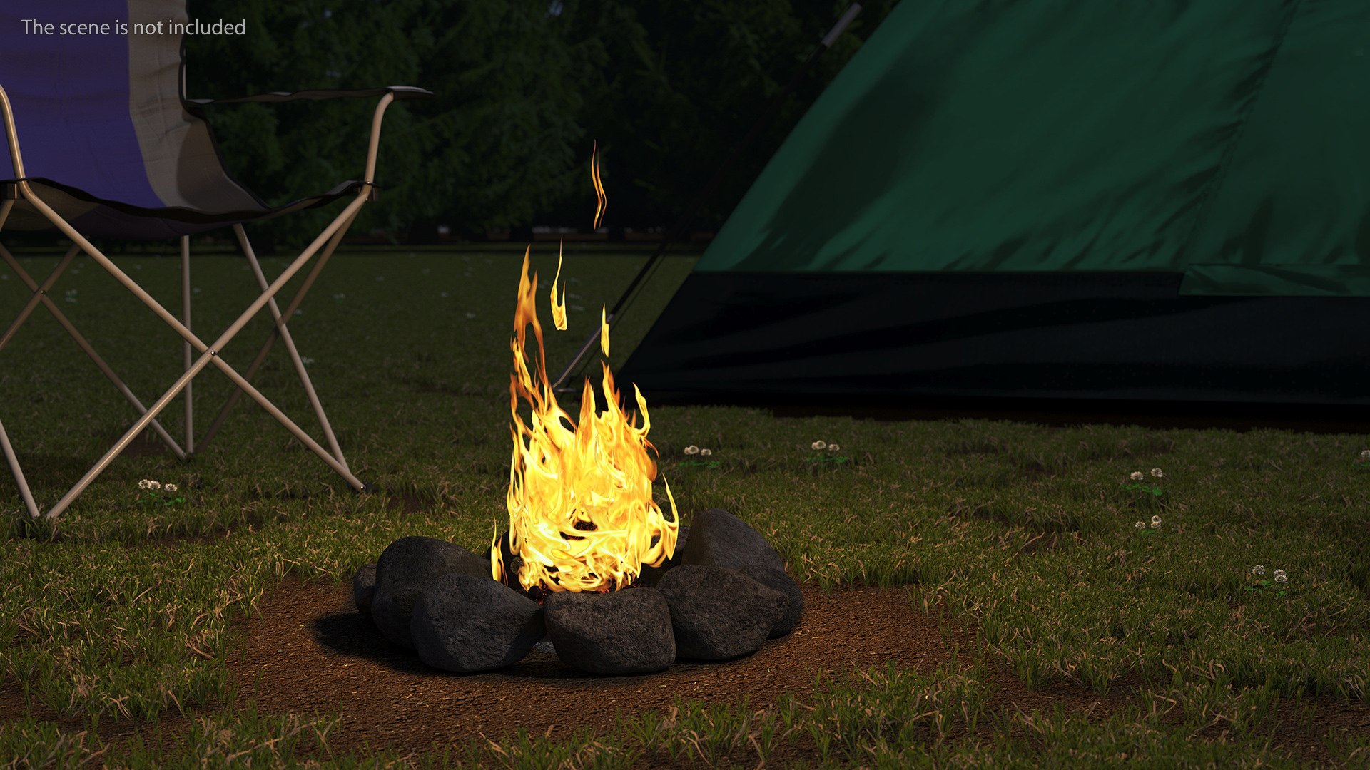 Campfire Surrounded By Rocks 3D Model - TurboSquid 2261913