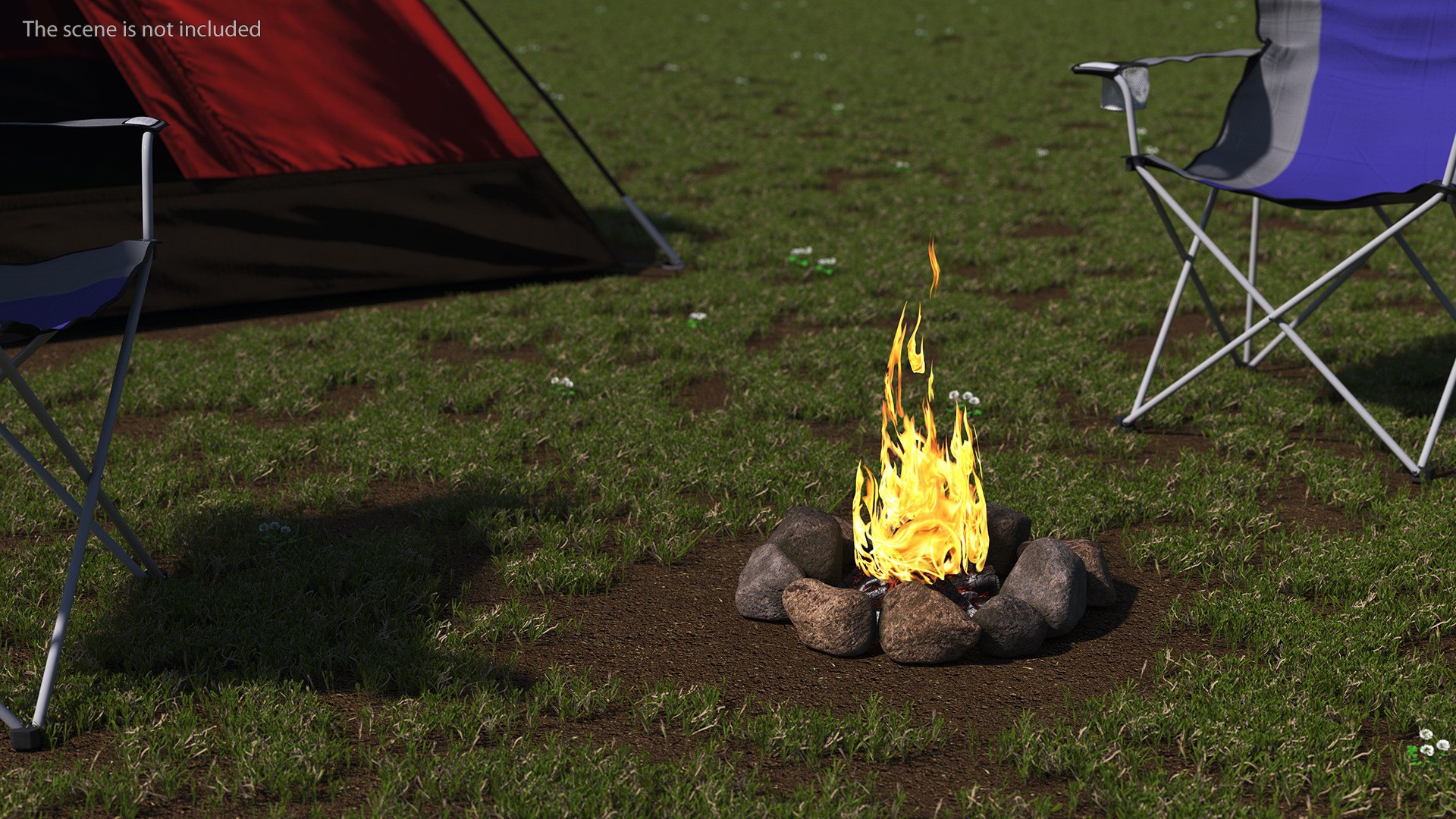 Campfire Surrounded By Rocks 3D Model - TurboSquid 2261913