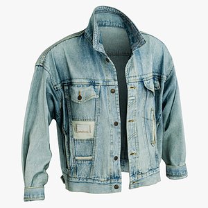 realistic jean jacket 2 3D