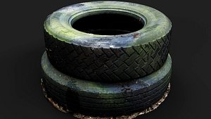 3D tires truck junkyard trash pt1 PBR photogrammetry