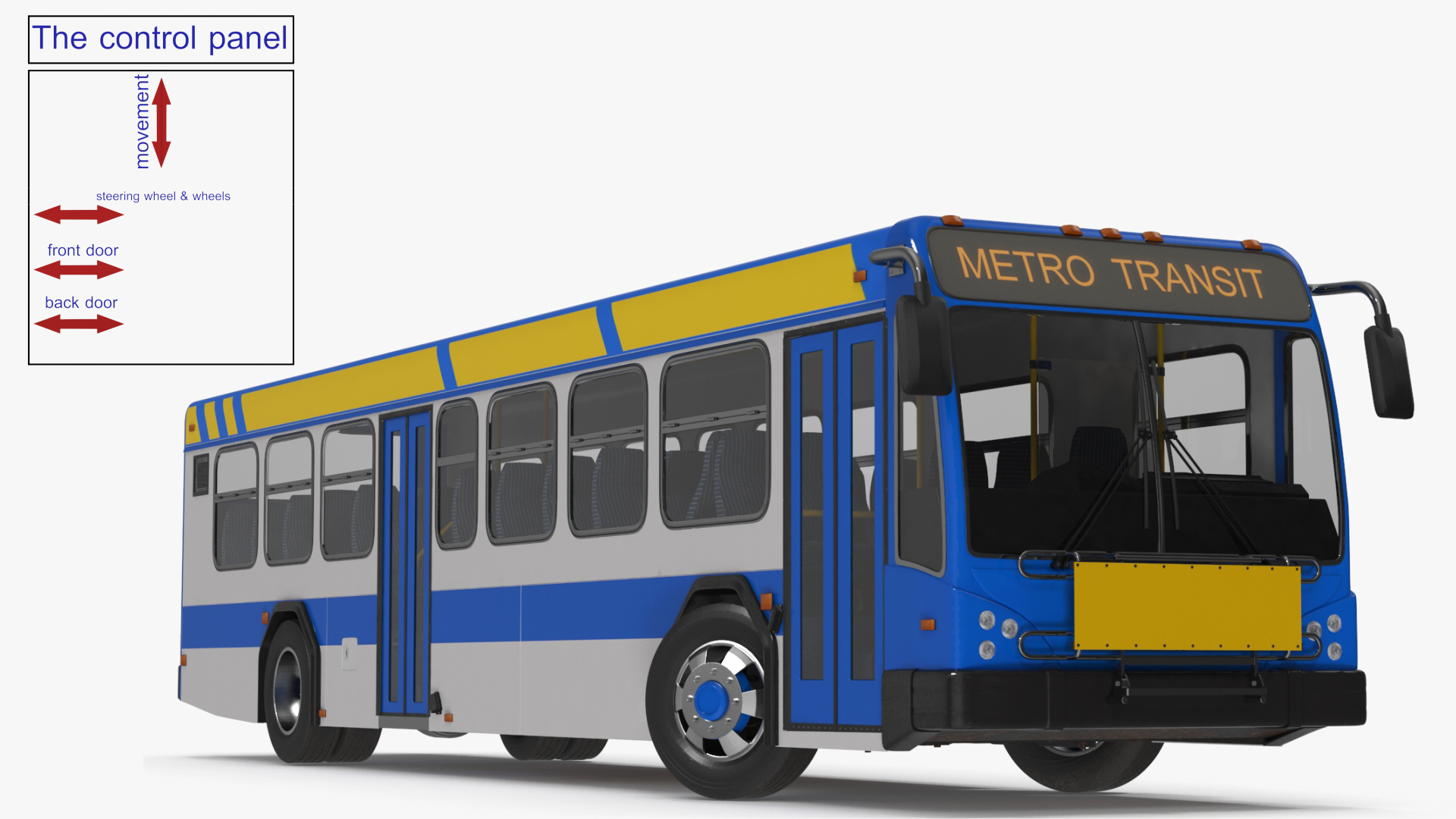 Metro Transit Bus Rigged 3D Model - TurboSquid 2180387