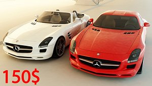 mercedes benz sls amg 3d 3ds