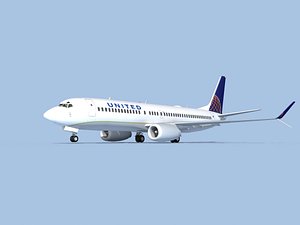 3D boeing 737-8 airliner