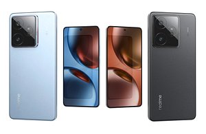 3D Realme GT 7 india Black And Blue Low Poly