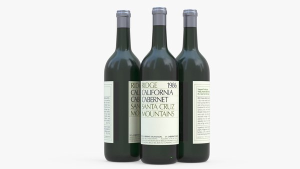 modelo 3d Botella de Cabernet California de Ridge - TurboSquid 2316286