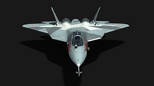 3D Sukhoi Su-57 Felon with Cockpit