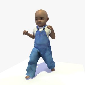 WALKING EURO 1 YR OLD BABY C4D