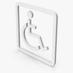 3D Disabled Symbol model