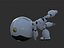 Robot attrezzato con 3Ds max Biped