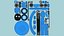 Kolekcja 10 Wheel Robots H – projekty postaci science fiction