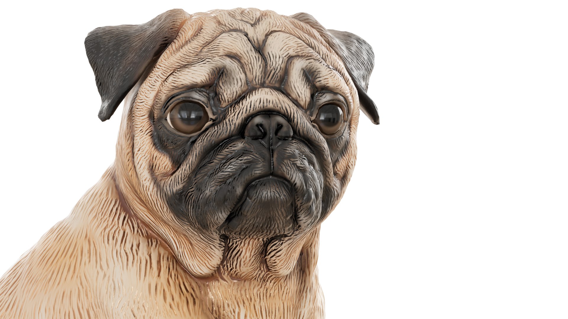 Pug dog figurine 3D model https://p.turbosquid.com/ts-thumb/uG/BbNYa8/Zu/v_04/jpg/1723044943/1920x1080/fit_q87/a5c0d95ada51d47fc57c092326e20d27b82f4962/v_04.jpg