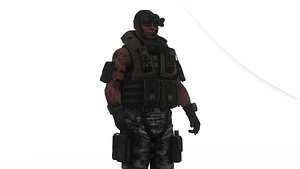 Elite Modern Soldier 3D Model Rigged and Game Ready