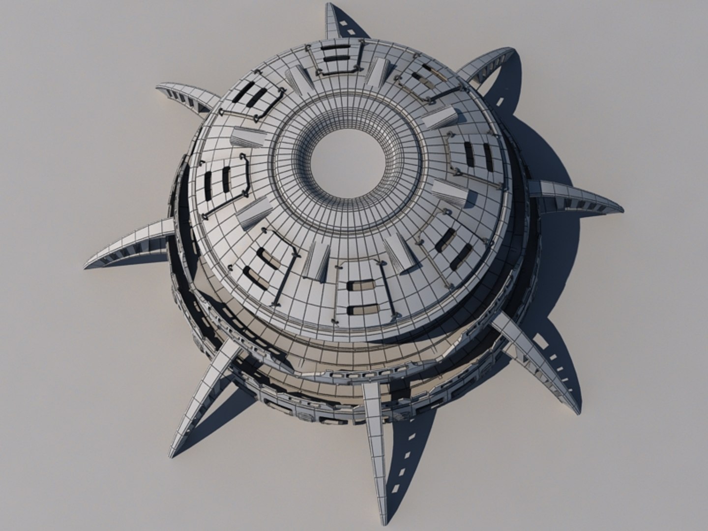 Futuristic Sci Fi Building 3d Model