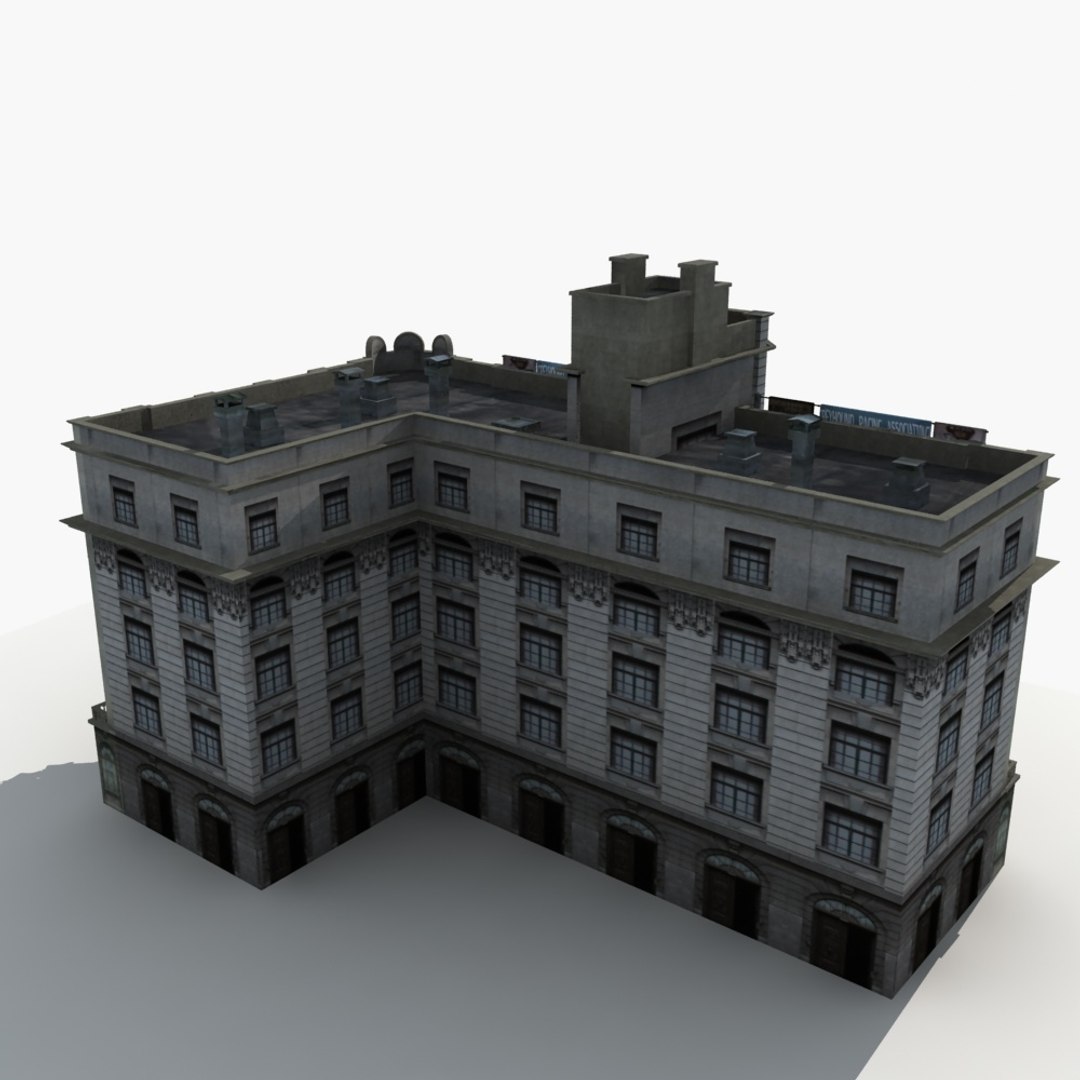 Old Building Model - TurboSquid 1319000