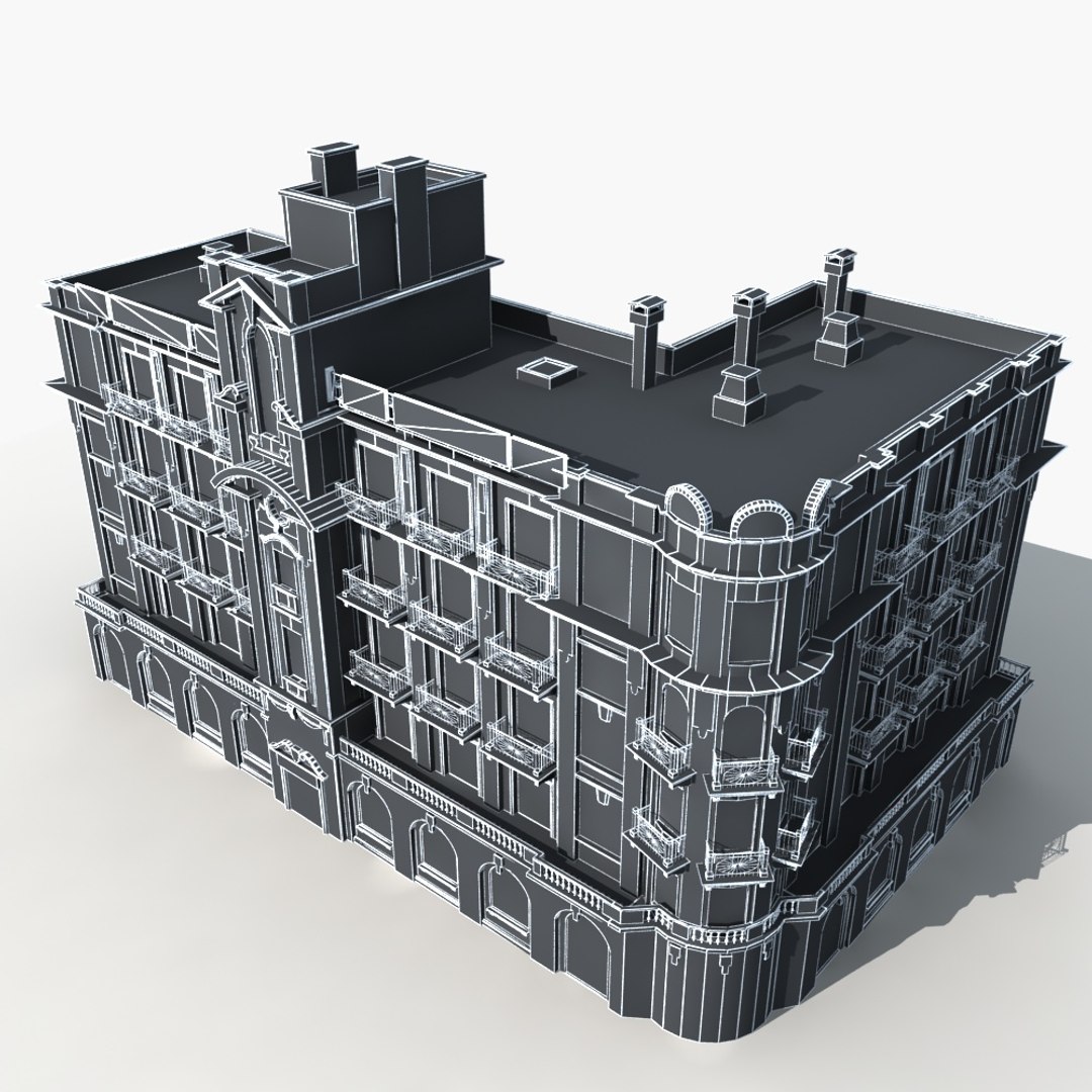 Old Building Model - TurboSquid 1319000