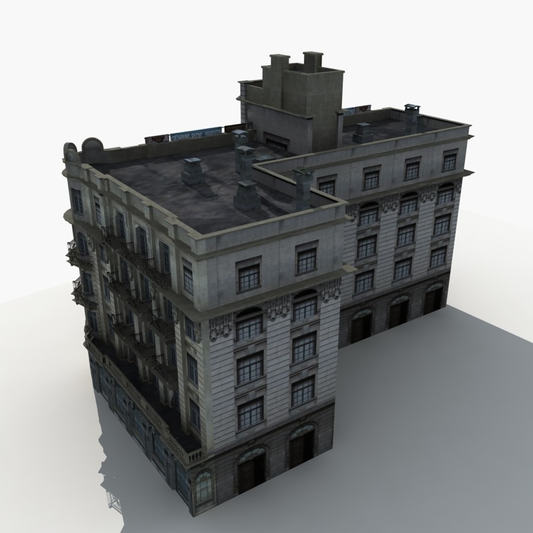 Old Building Model - TurboSquid 1319000