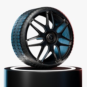 Realistic Car Wheel 3D Model - 4K Textures