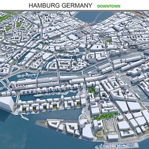 Hamburg Downtown Germany 3D model