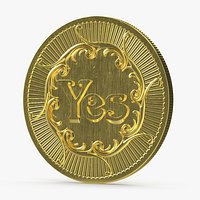 Yes No Decision Coin Gold