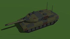 Leopard 2 A7 Stylized Low Poly