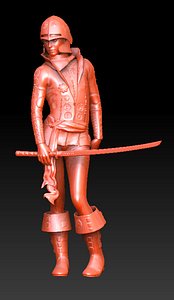 3d ztl female warrior