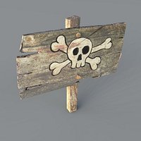 Old Wooden Danger Sign