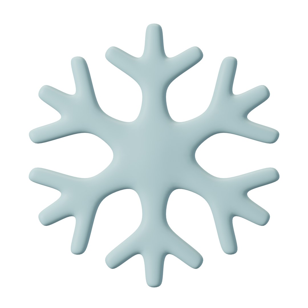 3D Snowflake Mint Funny Winking Face With Eyes And Pink Cheeks And Lips ...