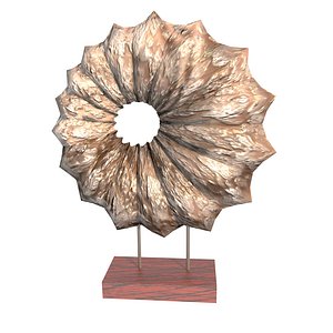 Decorative shell on wooden stand
