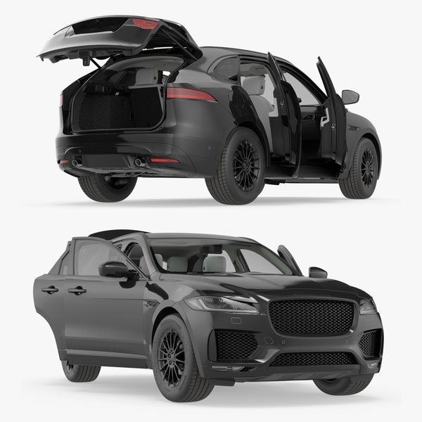modelo 3d Crossover de lujo con equipamiento en negro obsidiana ...