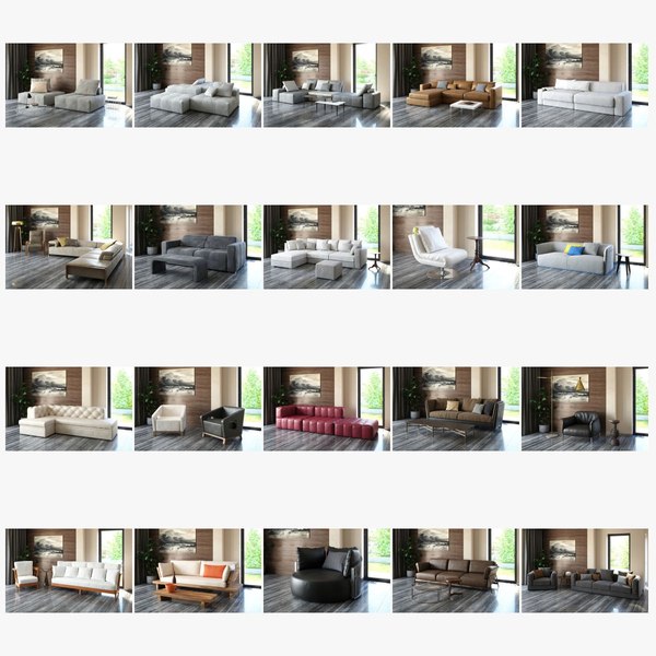 3D Sectional-Couch Models | TurboSquid