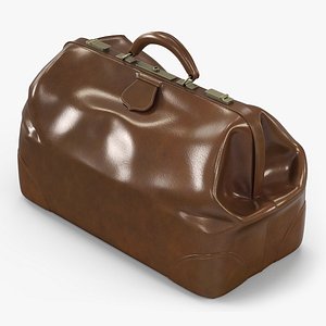 Antique Bag Brown Leather Closed