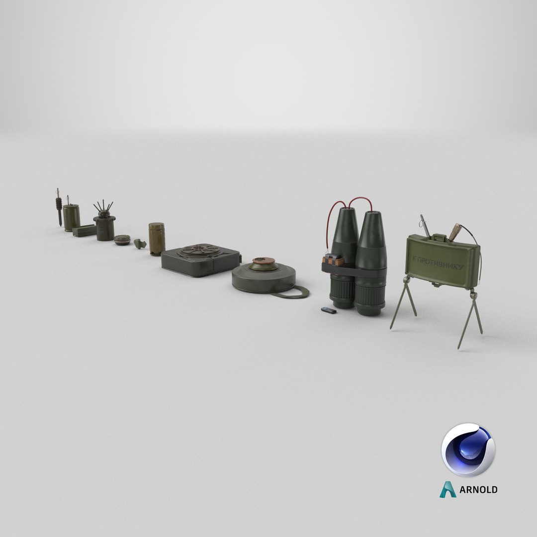 3D Mine Bomb Collection Single Mat All PBR Unity UE Textures model https://p.turbosquid.com/ts-thumb/uG/pstekF/VW/stemcell_cinema_4d_arnold_render/png/1763399863/1920x1080/fit_q87/d088feb69da49d6050b915a1780d6c55025ed113/stemcell_cinema_4d_arnold_render.jpg