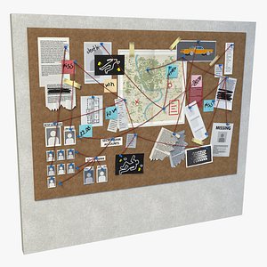 crime board Low-poly model