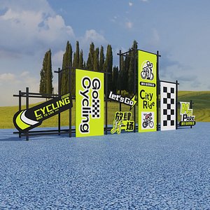 Cycling Life Festival Exhibition Cycling Circle Competition Healthy Life Festival Bicycle Frame Cycl 3D model