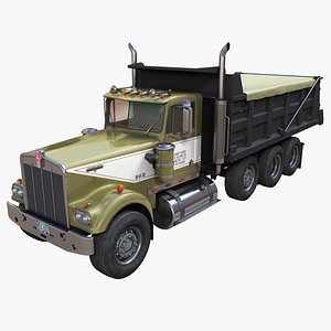 3D Kenworth W900A dump truck model