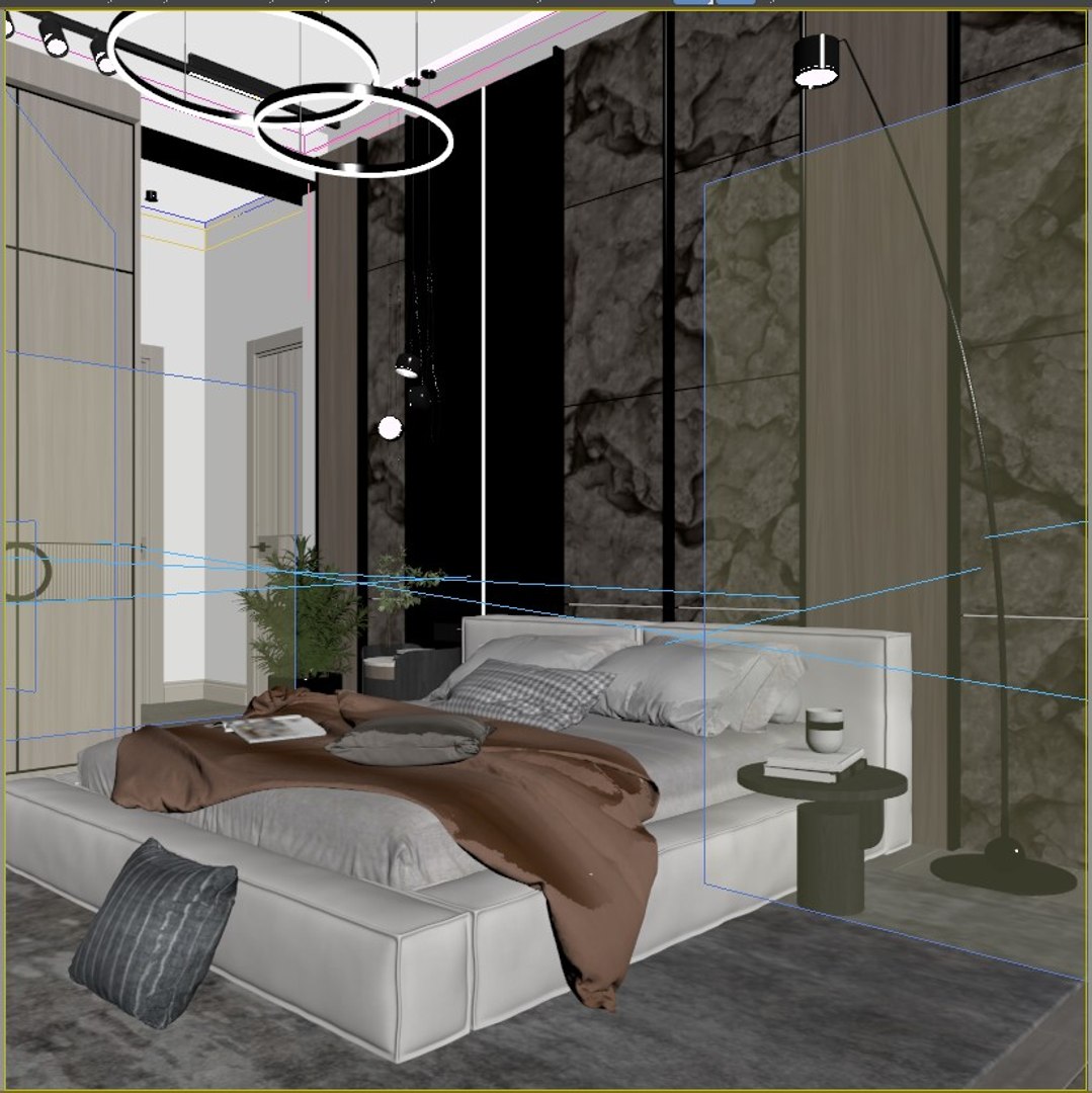 3D Bedroom Design Corona And Vray - TurboSquid 2321642