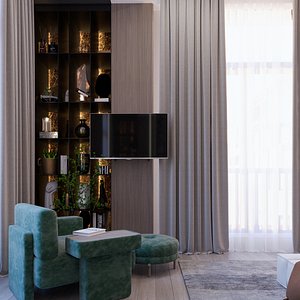 3D Bedroom Design Corona and Vray