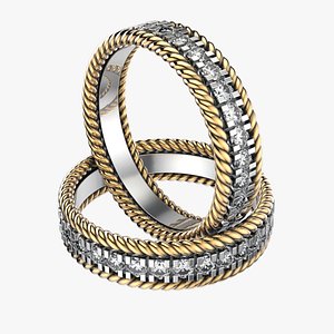 Fashion wedding ring R34 3D print model model