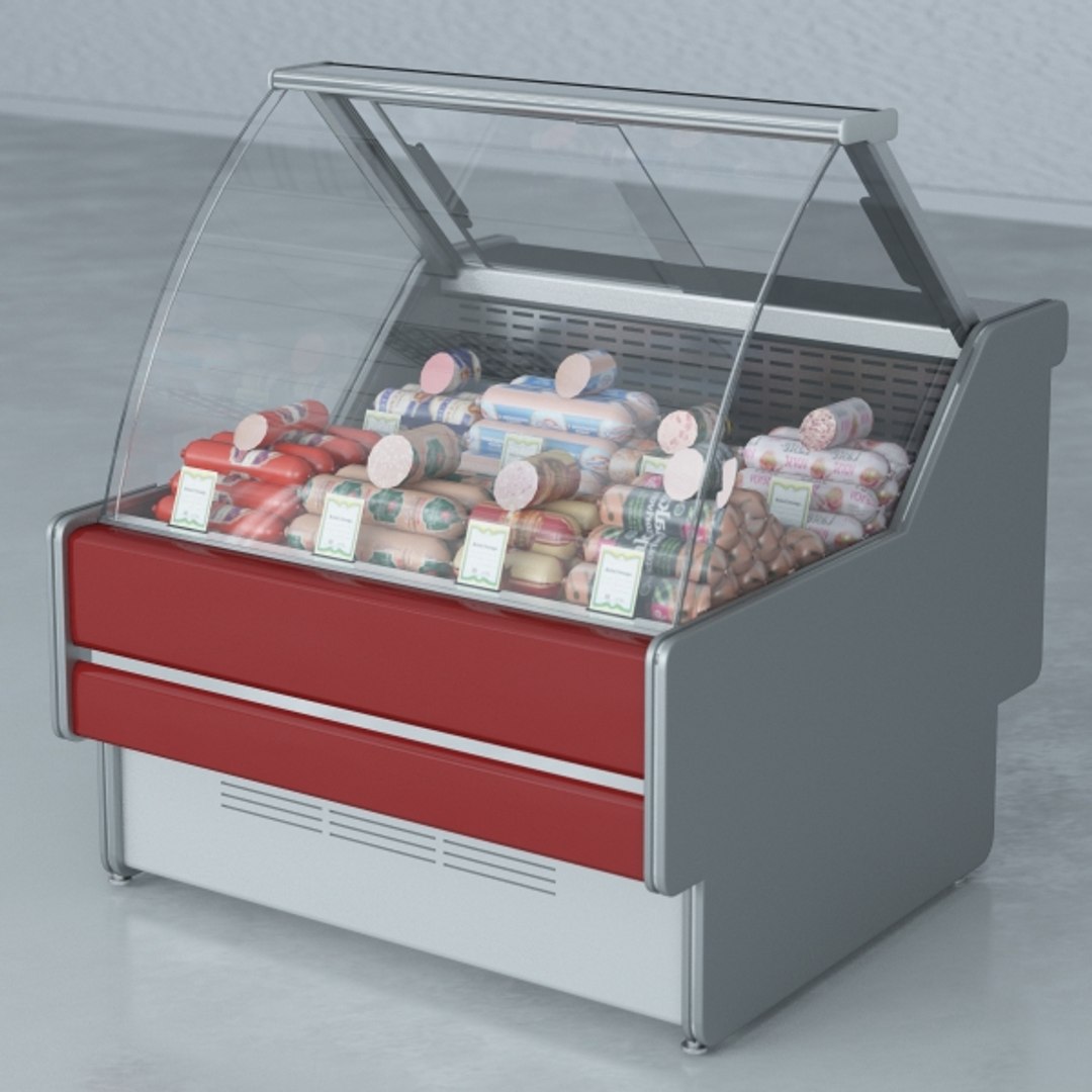 Custom Refrigerated Showcase Boiled 3d Max