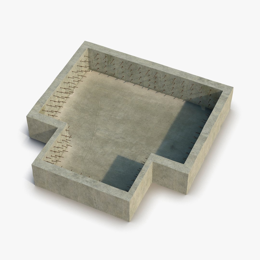 Building Foundation 3D Model 3D model preview