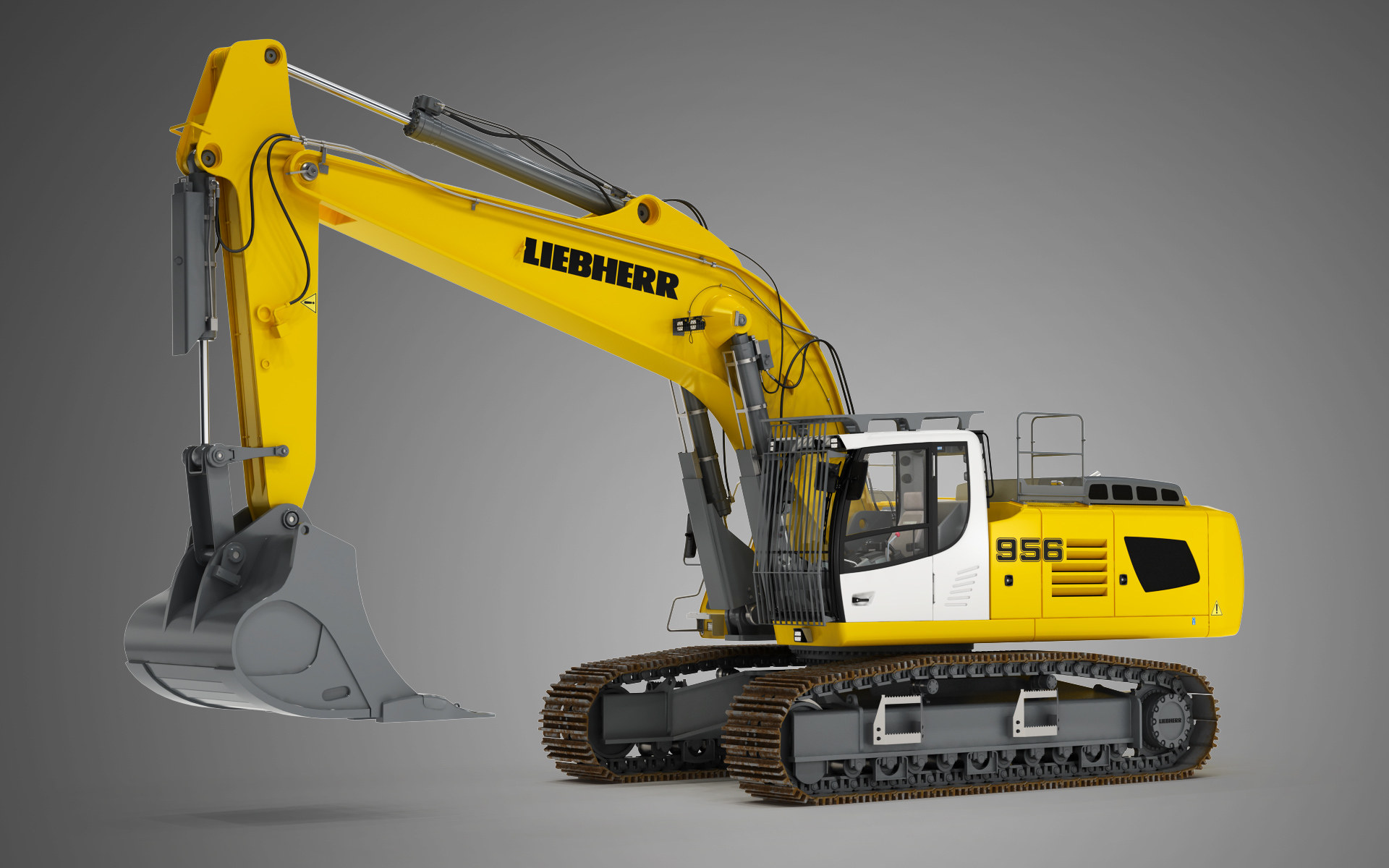 3D model tracked excavator liebherr r956 - TurboSquid 1608436