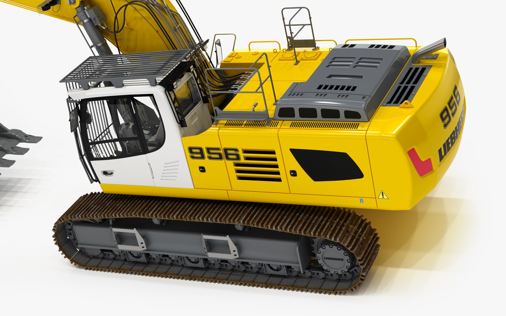 3D Model Tracked Excavator Liebherr R956 - TurboSquid 1608436