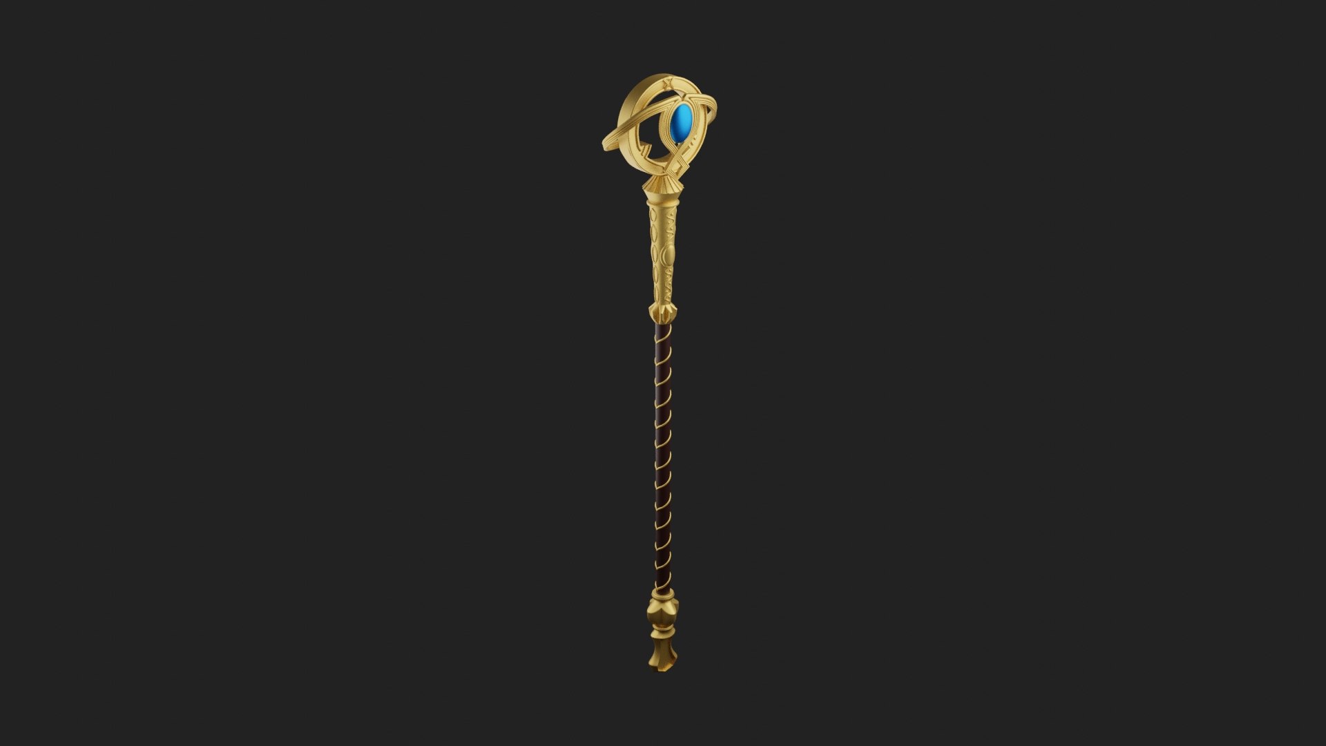 3D Model Wizard Staff 3D Model - TurboSquid 2058108