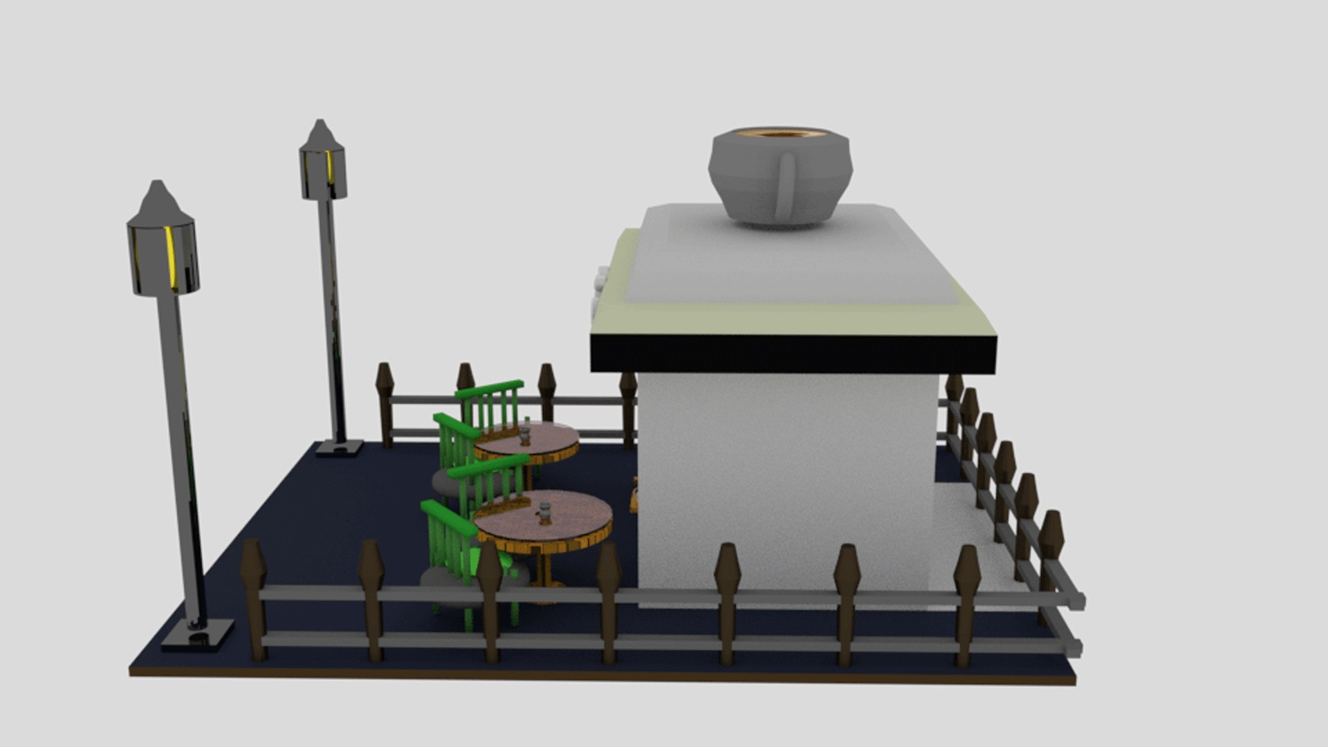 Cafe model - TurboSquid 2021135