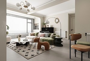 Modern living room 3D model