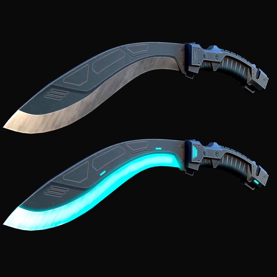 Cyberpunk Kukri Knife 3D TurboSquid 2163360