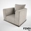 Modèle 3D Fendi Casa Memoire fauteuil