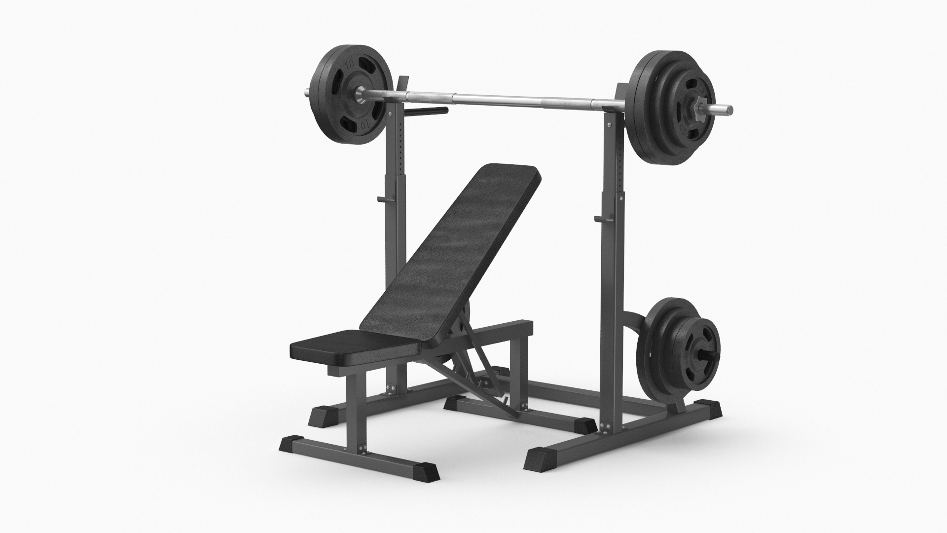 Bench Press With Barbell 3D Model - TurboSquid 2092015