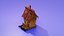 Rusty Wood Shack Modello frullatore low poly