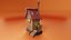 Rusty Wood Shack Modello frullatore low poly